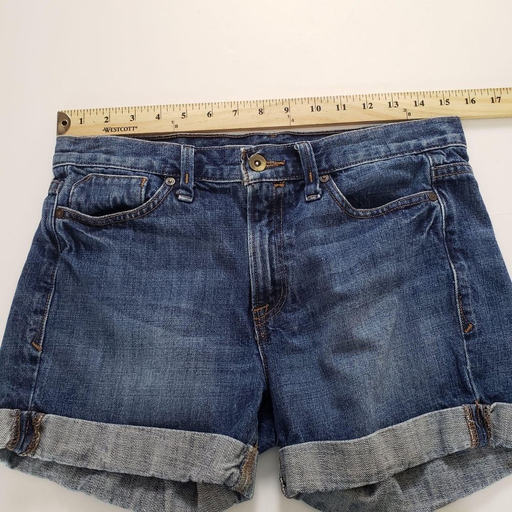 Calvin Klein Blue Jean Shorts With Rolled Hem - Picture 10 of 13